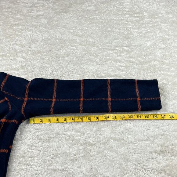 Blue and orange long sleeved drop waist dress, size med - Picture 6 of 8